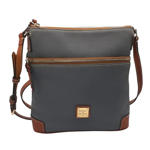 Like New Dooney & Bourke Blue Gray Crossbody Leather Bag - Picture 12 of 12